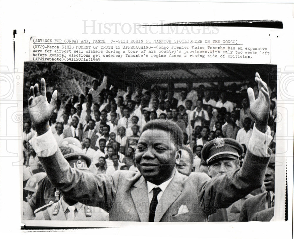 1965 Premier Moise Tshombe Congo wave-Historic Images