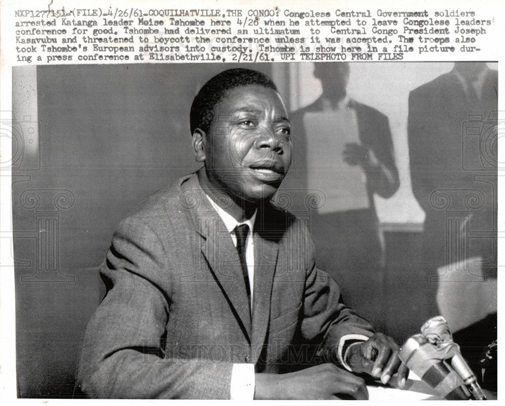 1961 Moise Tshombe Congolese politician-Historic Images