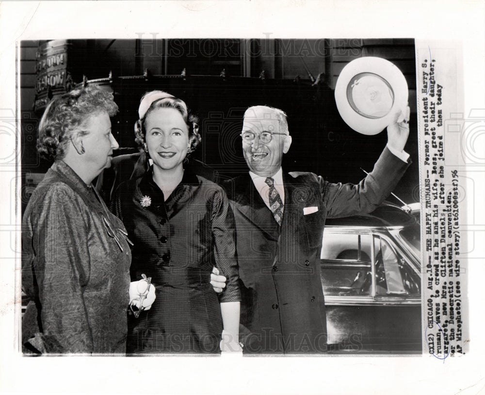 1956 Harry S. Truman Bess Margaret-Historic Images