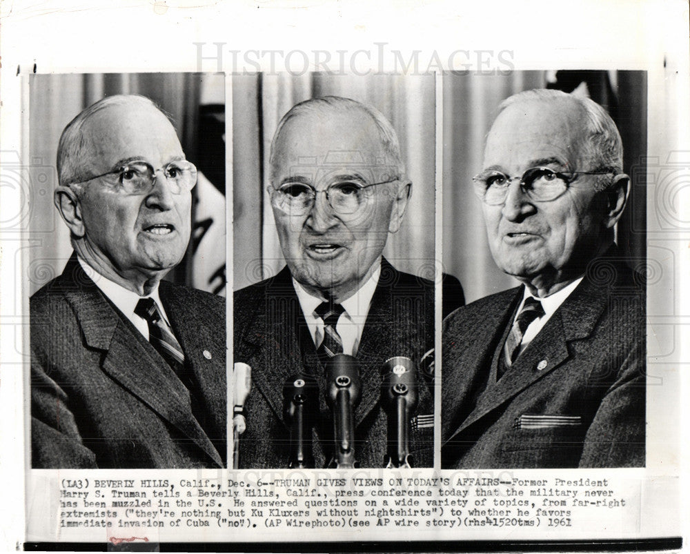 1961 Harry S Truman press conference-Historic Images