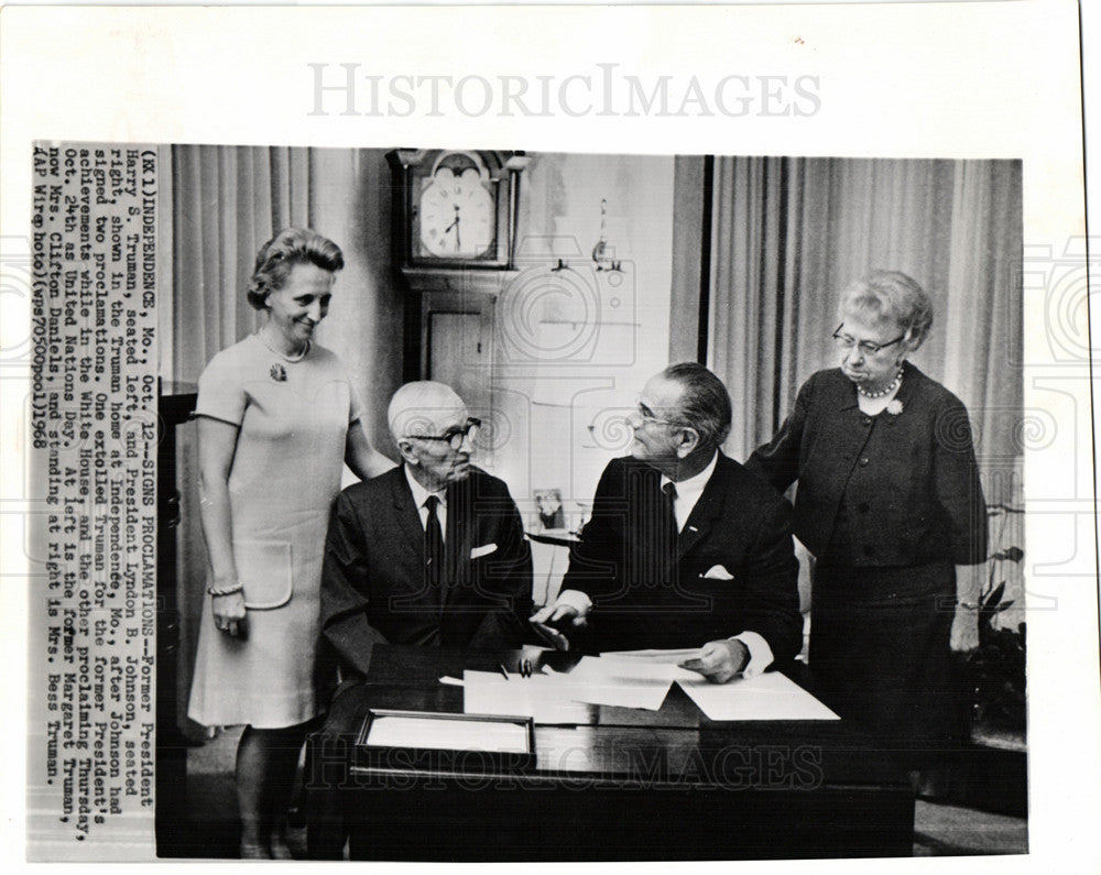 1968 Harry S Truman US President-Historic Images