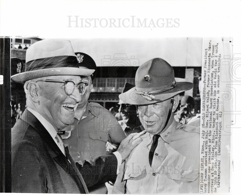 1961 Harry Truman Ellard Walsh Camp Ripley-Historic Images