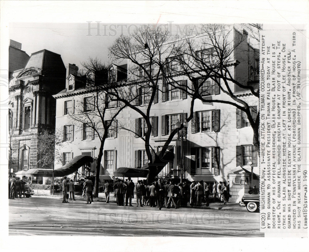 1950 Harry S. Truman Attack Blair House-Historic Images