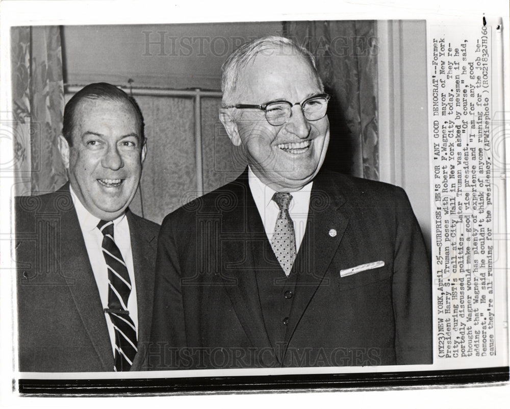 1960 Harry S. Truman City Hall New York-Historic Images