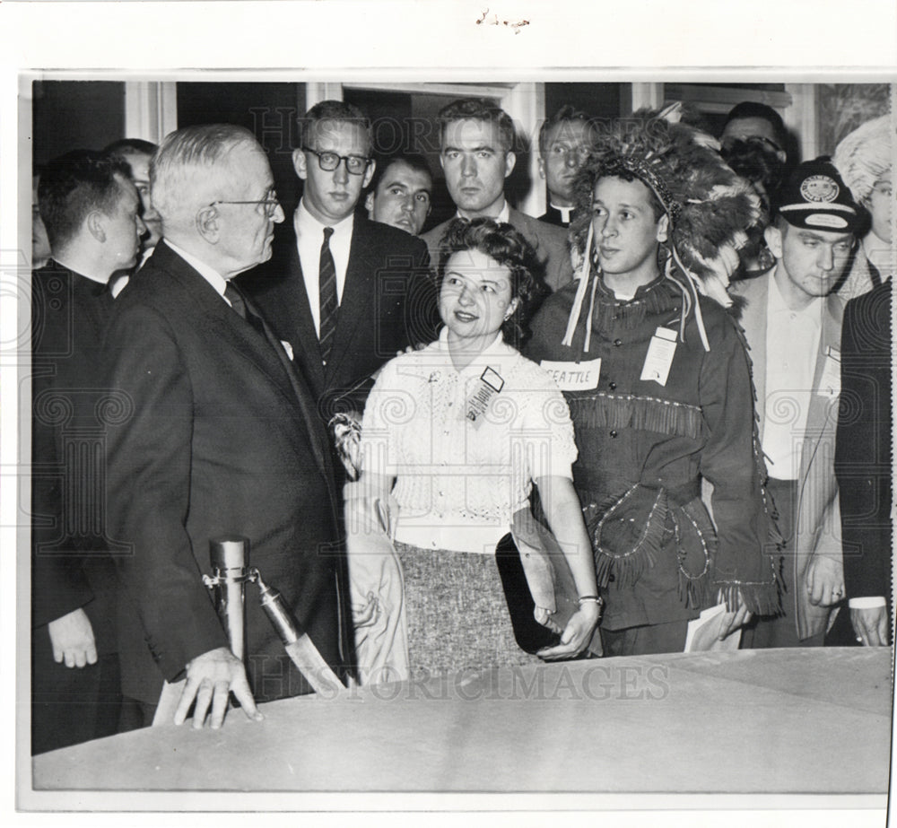 1959 Harry Truman Young Catholics-Historic Images