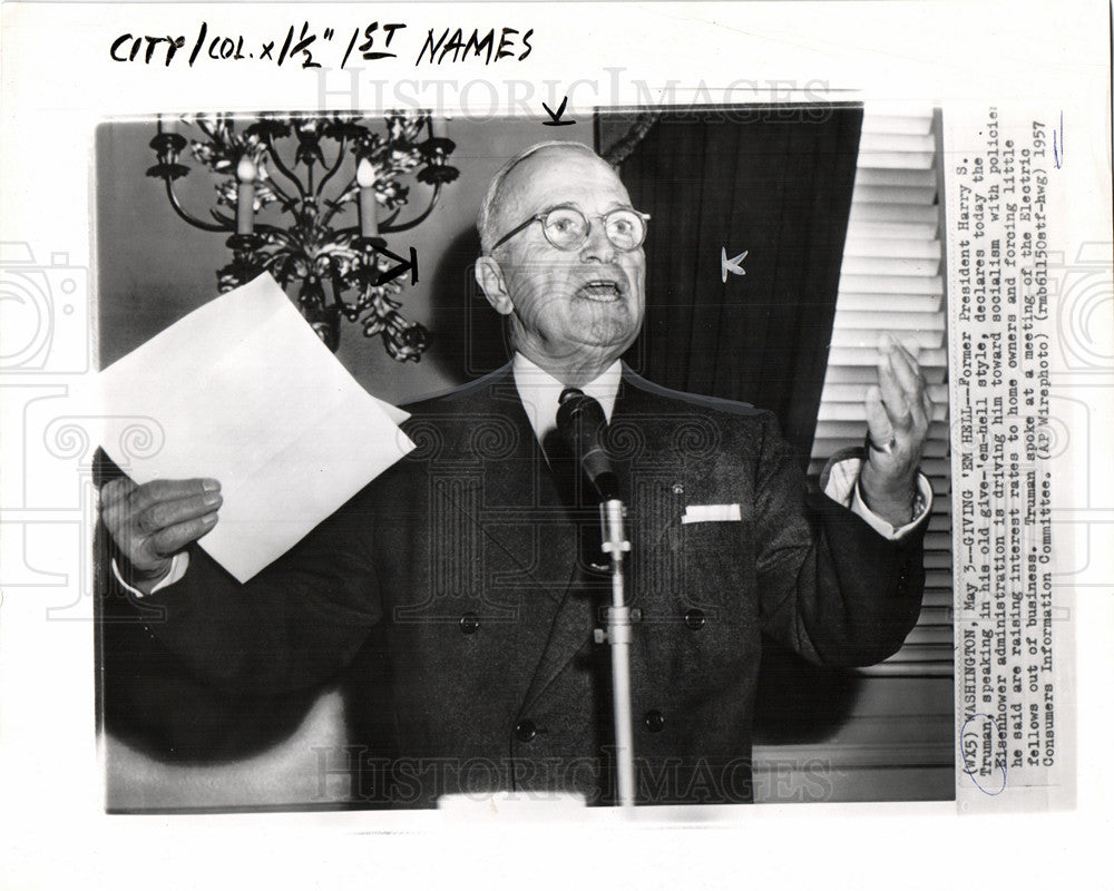 1957 Harry S. Truman President United State-Historic Images