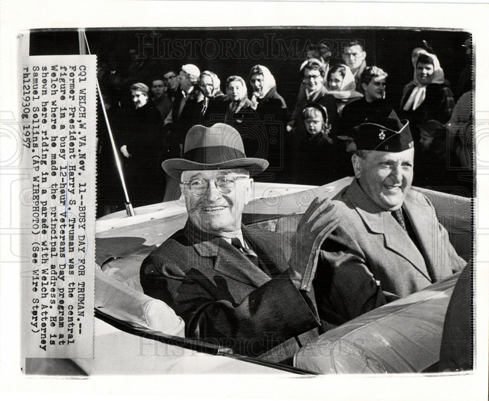 1957 Harry Truman Samuel Sollings Welch-Historic Images