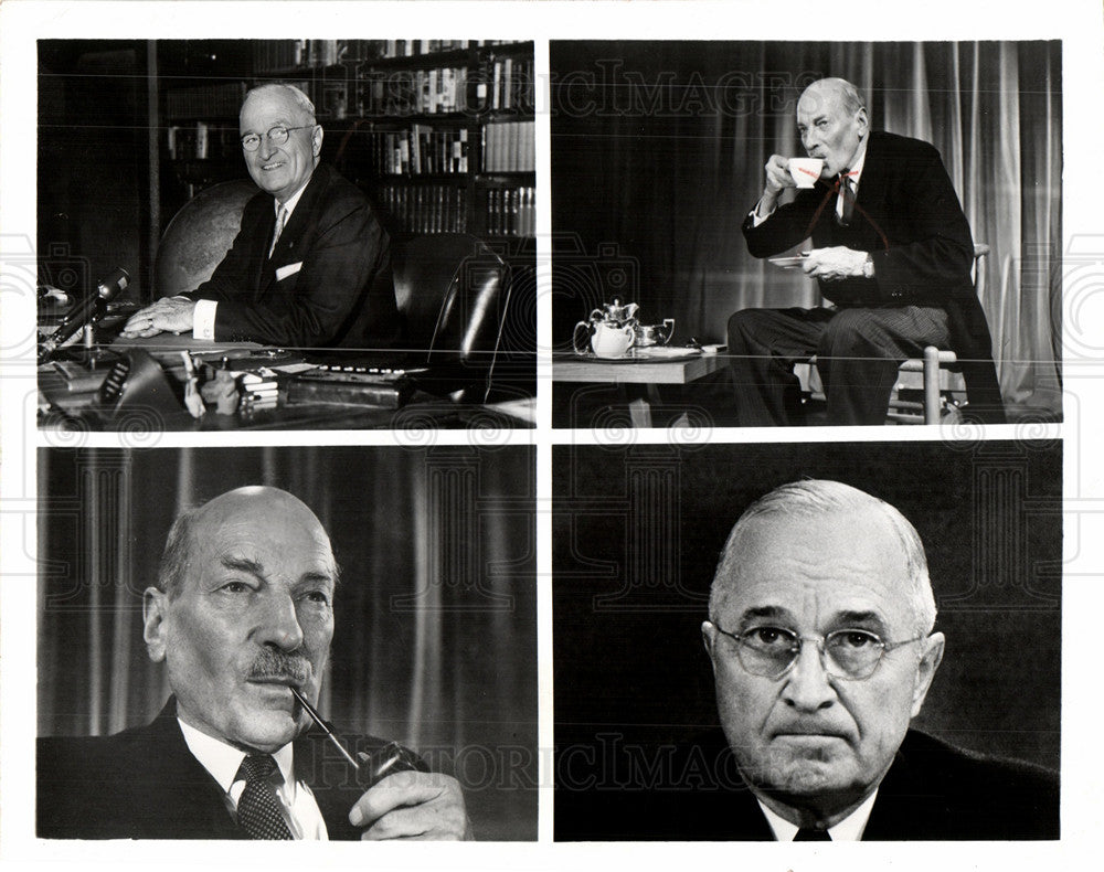 1958 Harry S. Truman Clement RIchard Attlee-Historic Images