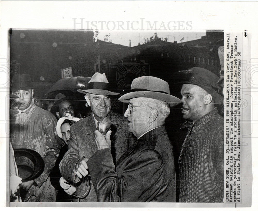 1958 Averell Harriman Harry Truman Harlem-Historic Images