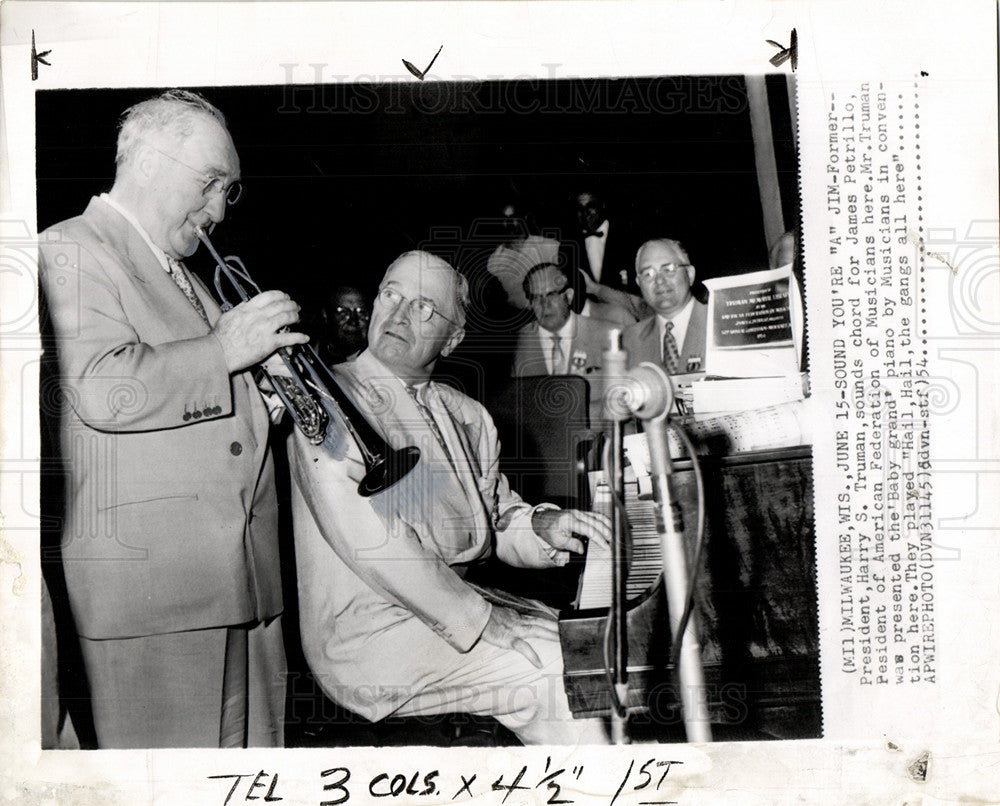 1954 Harry S. Truman James Petrillo-Historic Images