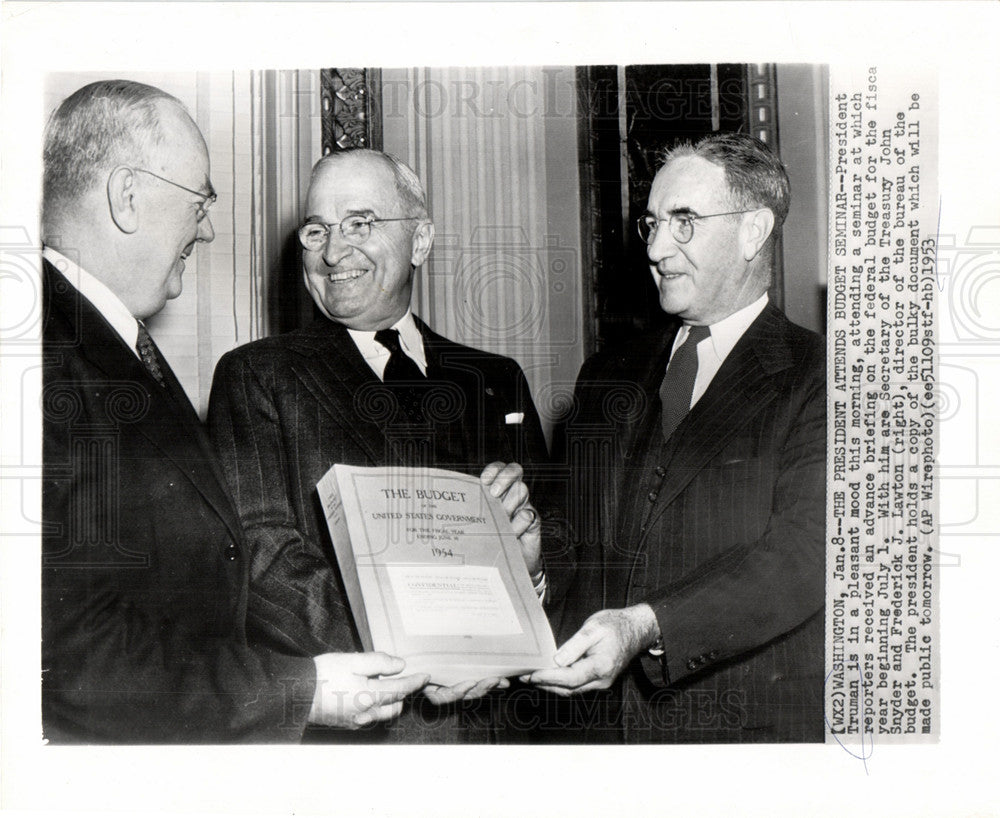 1953 President Truman Budget Seminar-Historic Images