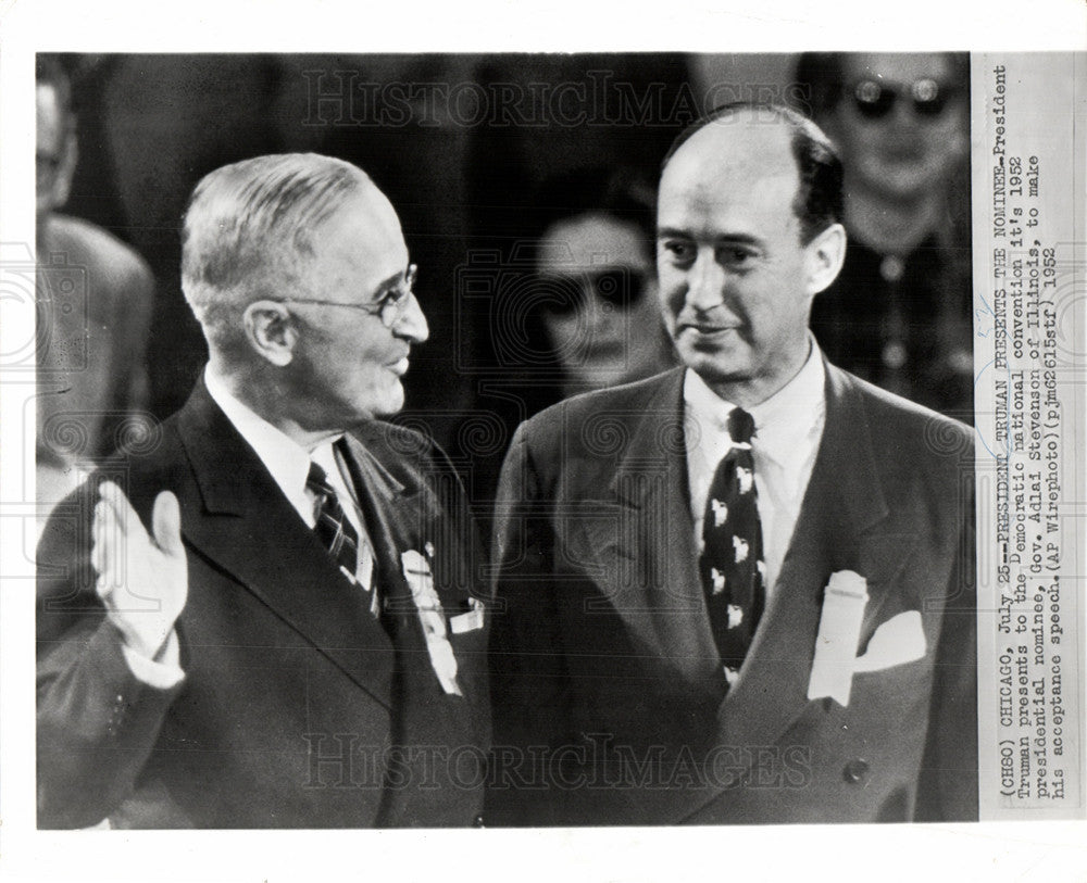 1952 truman adlai stevenson nominee ilinois-Historic Images