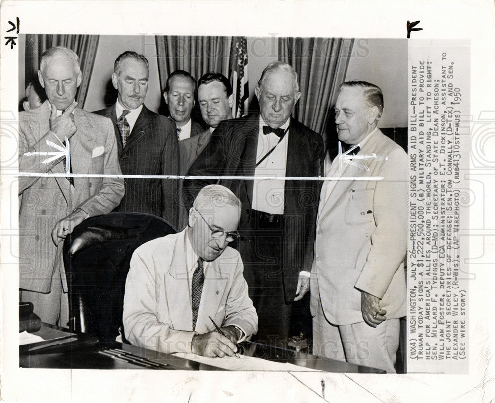 1950 President Harry Truman Aid Bill-Historic Images