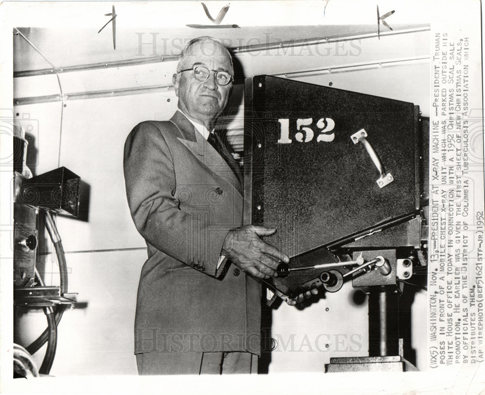 1952 Harry S. Truman President chest xray-Historic Images