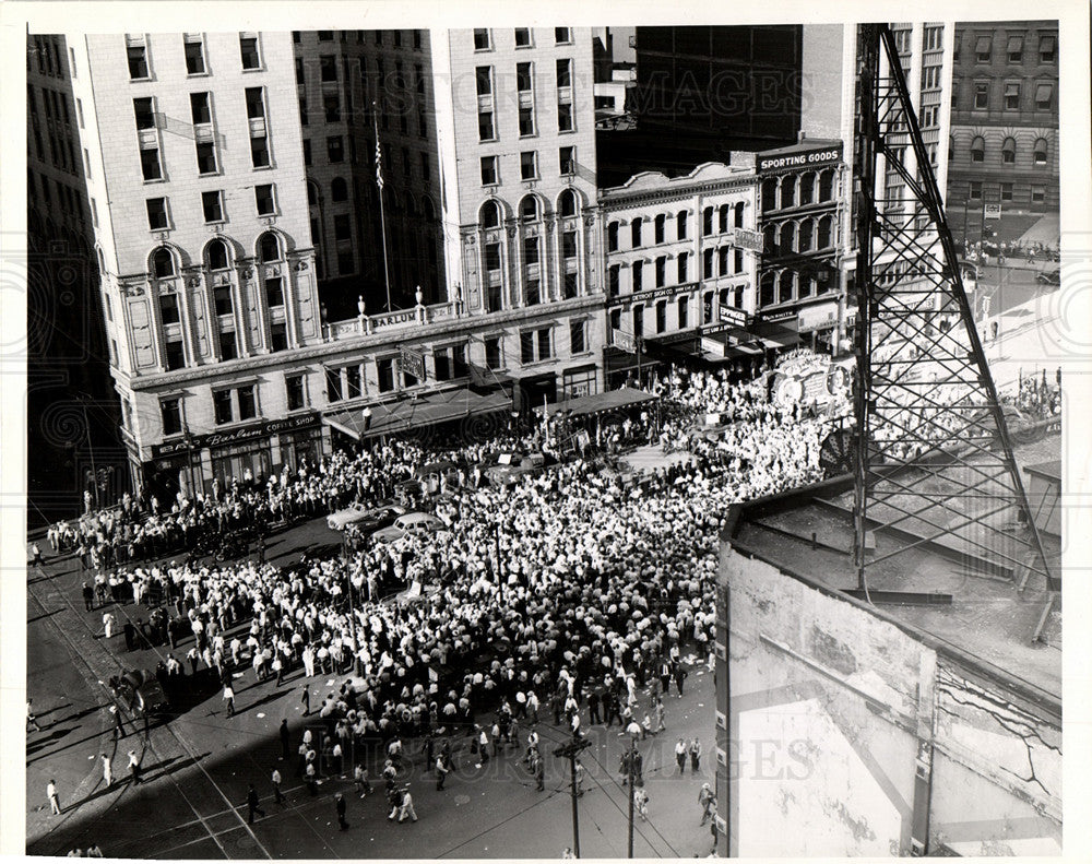 National Bank Building Crowd-Historic Images