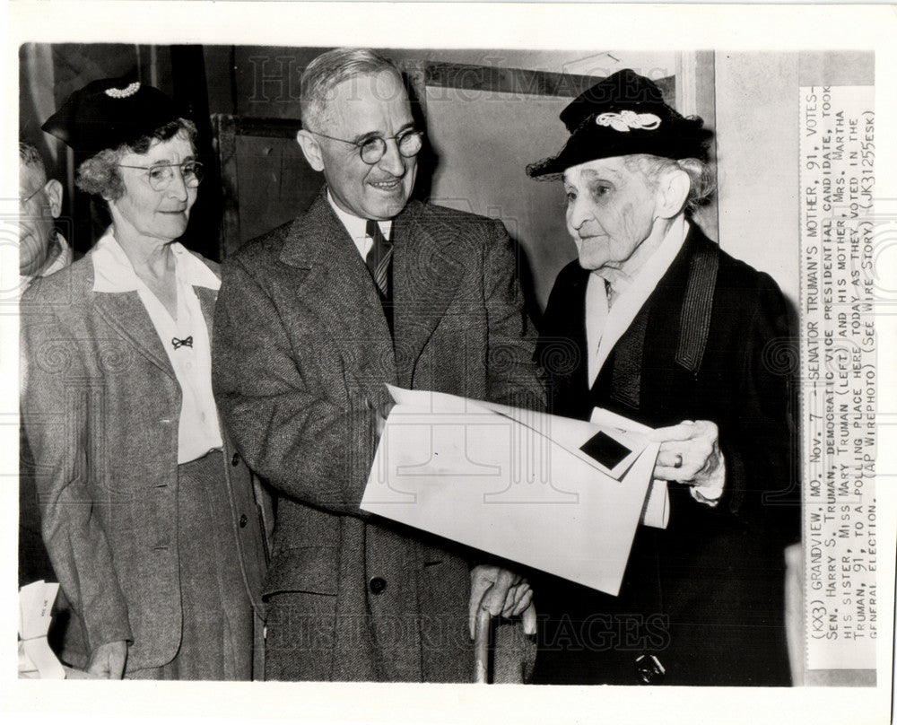 truman mary martha voted general elect-Historic Images