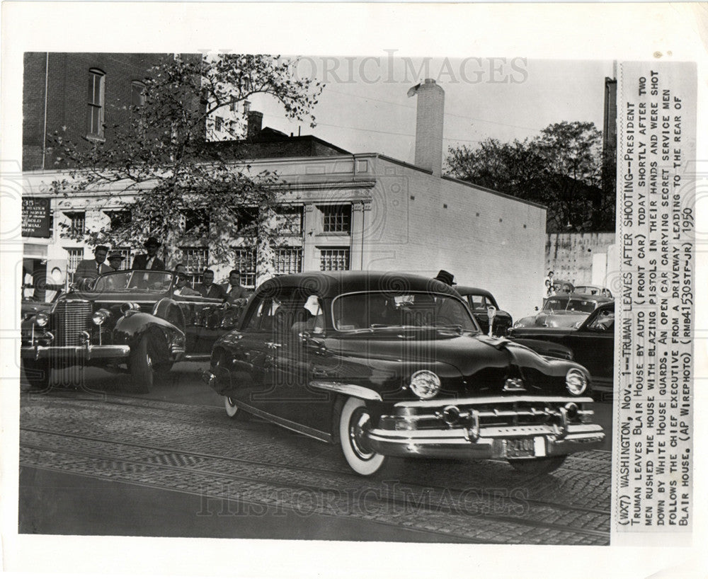 1950 Truman leaves Blair House shooting-Historic Images