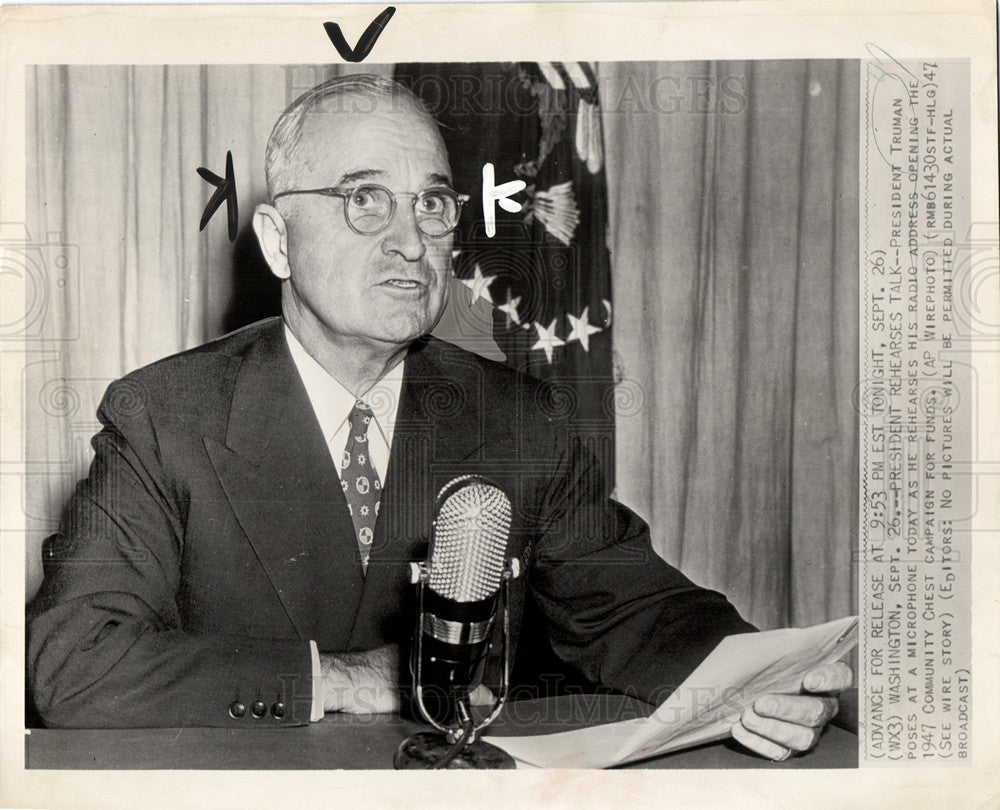 1947 Harry S Truman President U S Radio-Historic Images