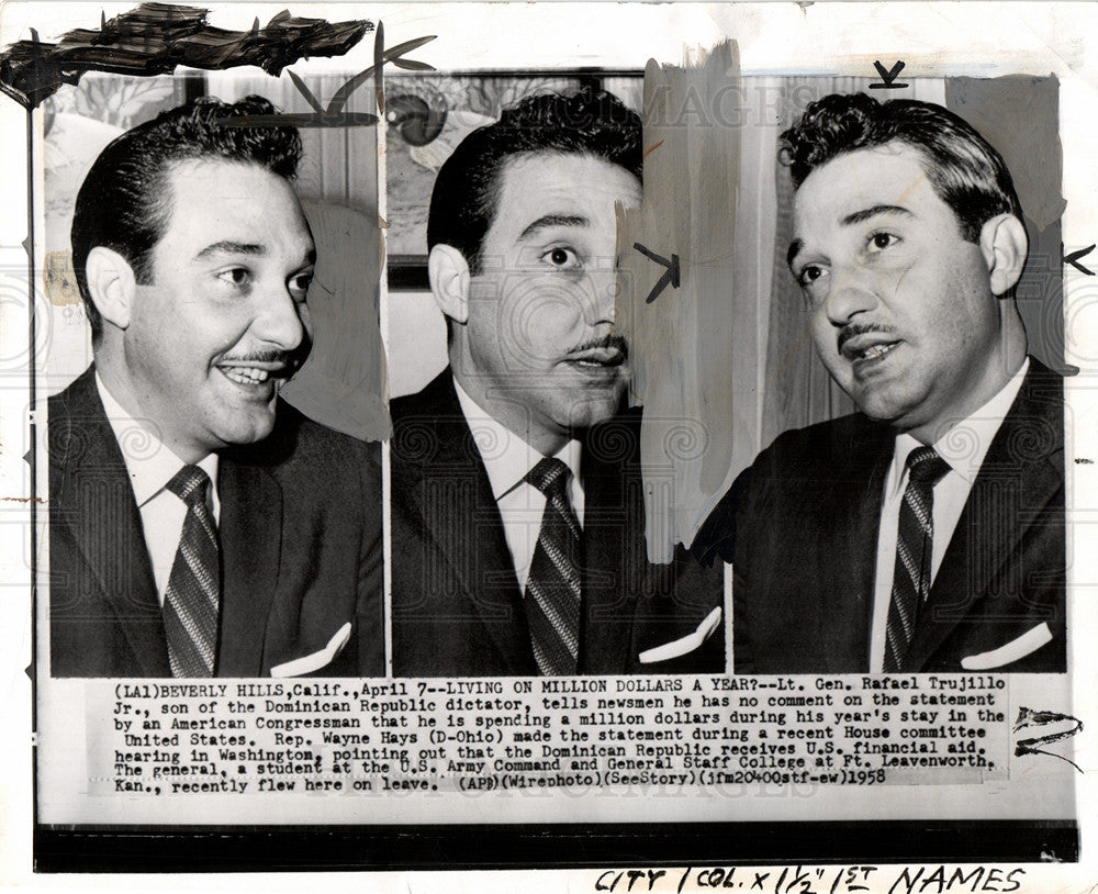 1958 Rafael TrujilloChief Dominican Republi-Historic Images