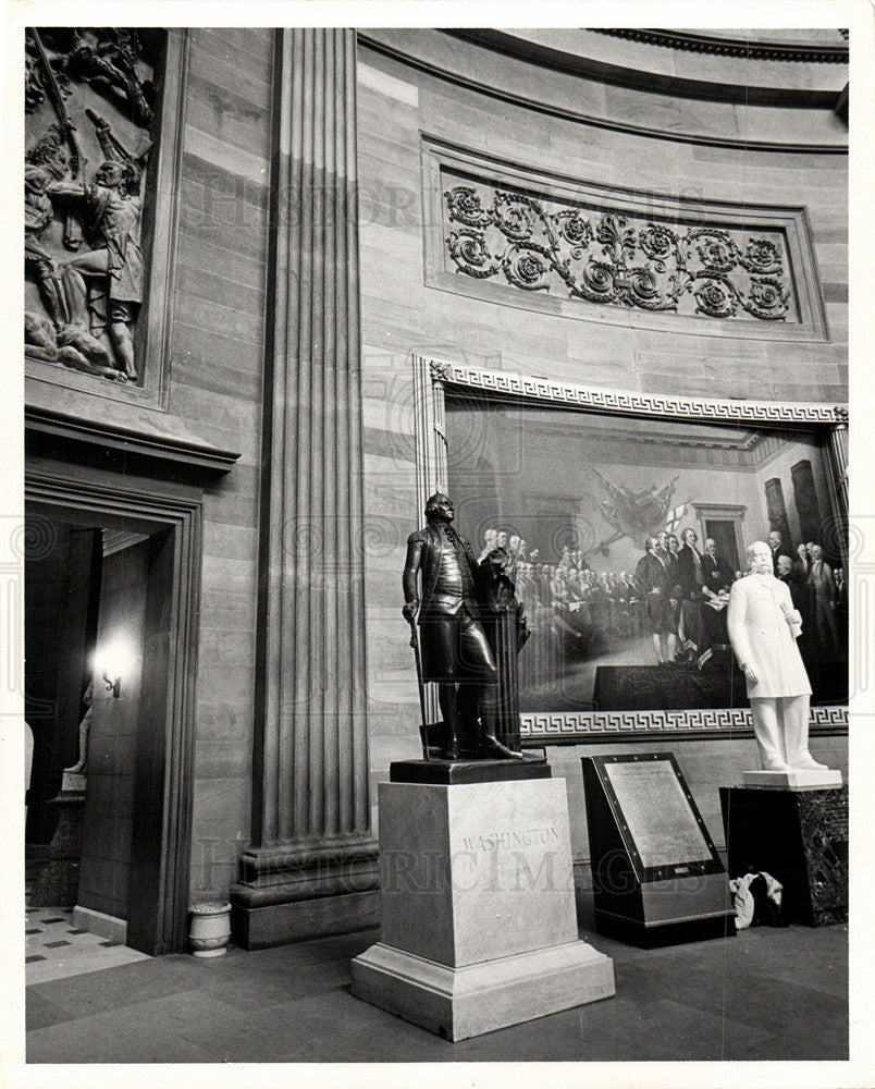 1965 Full length statue George  Rotund-Historic Images