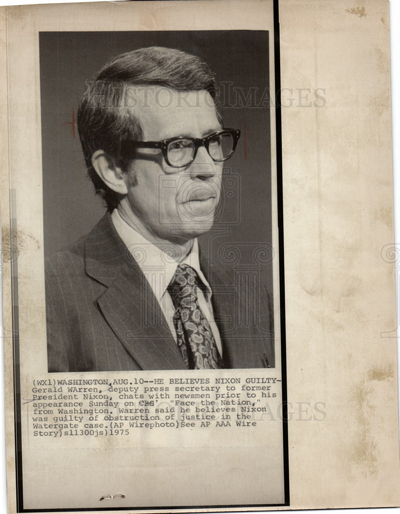 1975 Gerald Warren press secretary Nixon-Historic Images