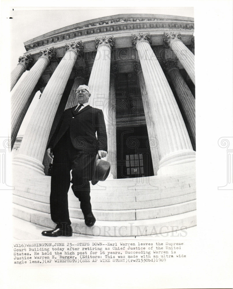 1969 Earl Warren retiring Cheif Justice U.S-Historic Images