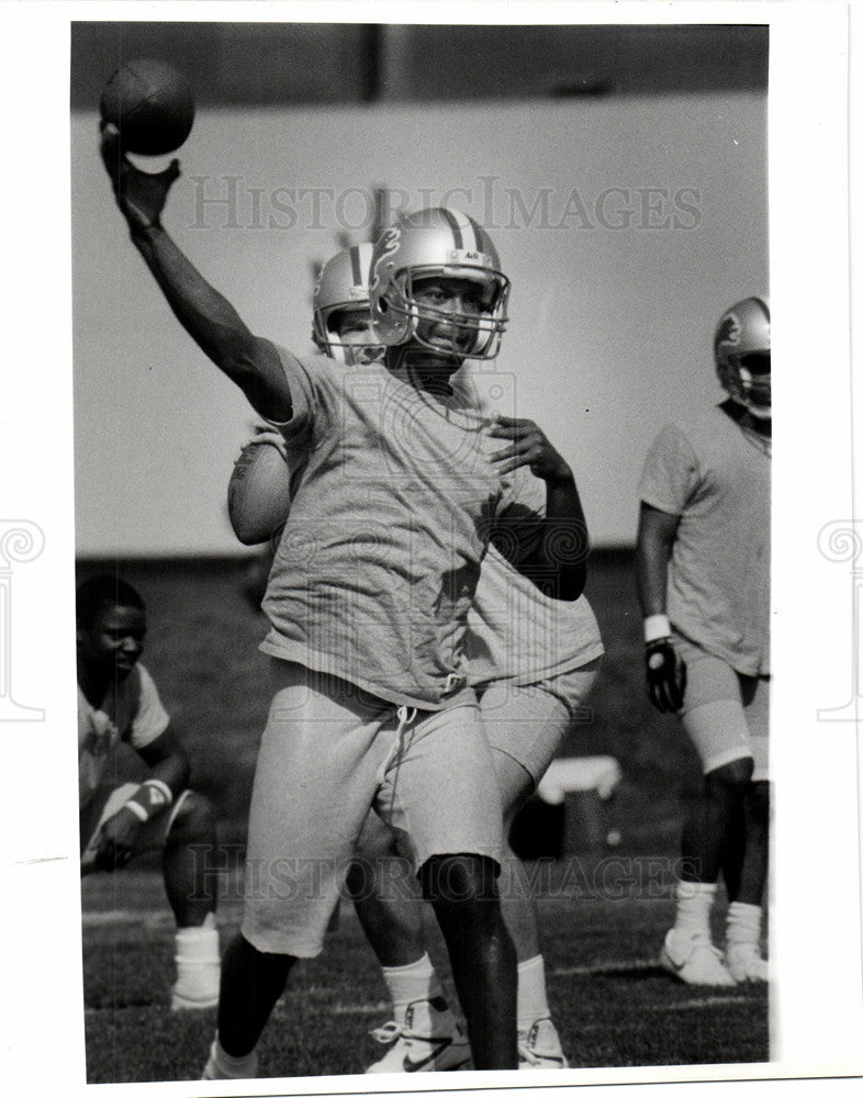 1990 Rodney Peete quarterback Detroit Lions-Historic Images