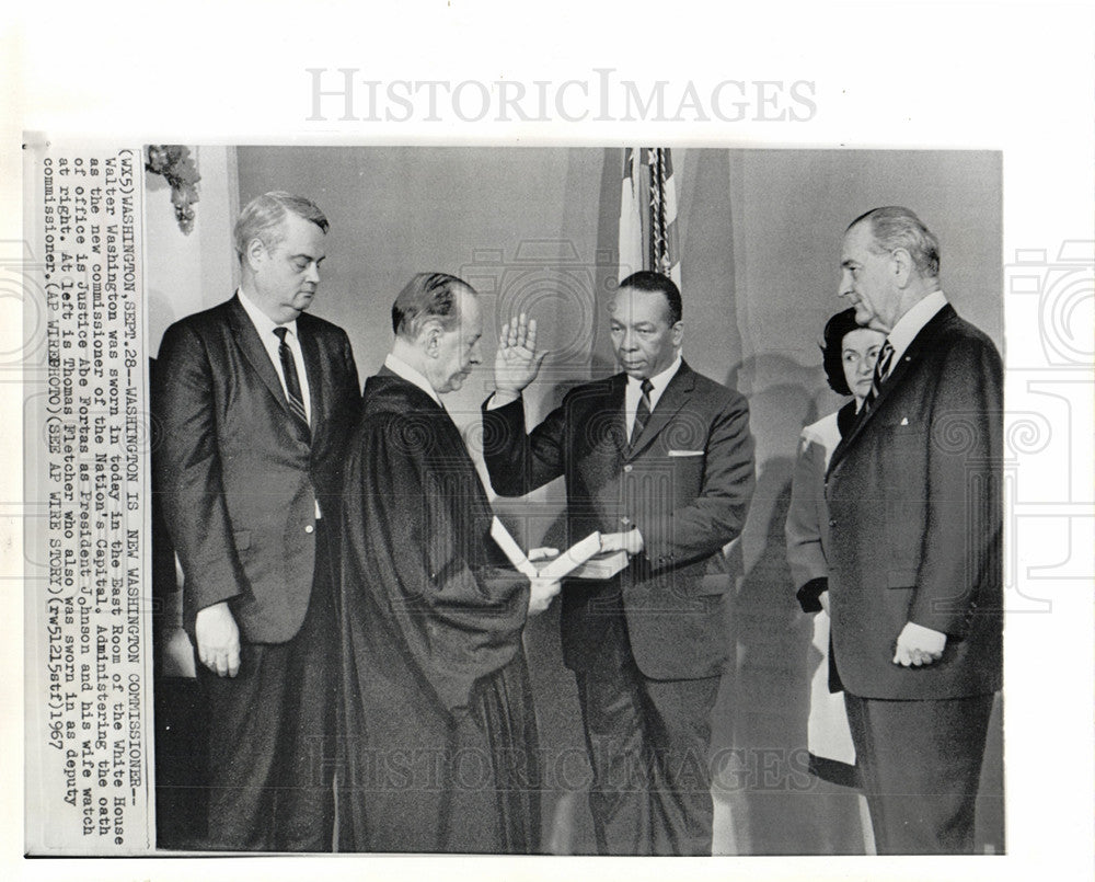 1967 Walter Washington Justice Abe Fortas-Historic Images