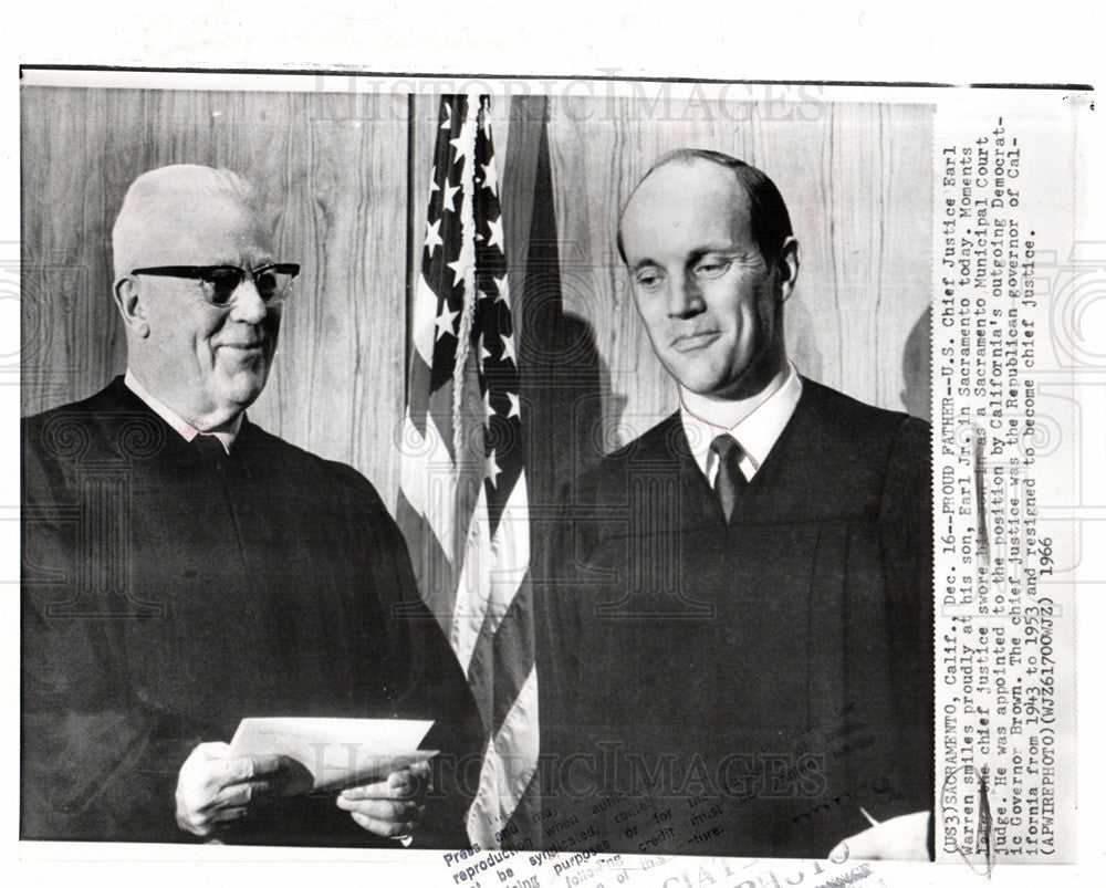 1966 Earl Warren Chief Justice U S-Historic Images