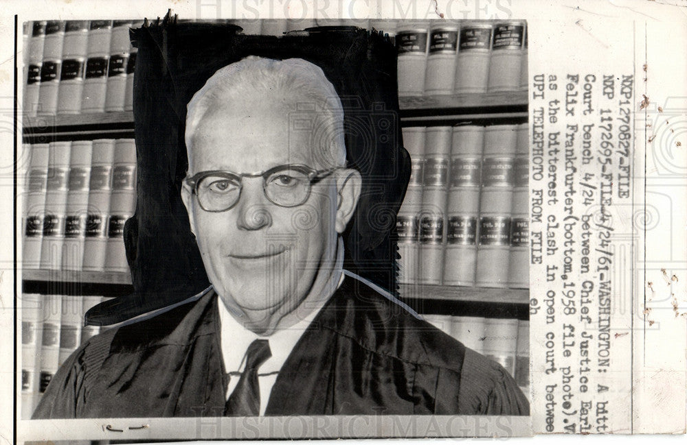 1964 Earl Felix Frankfurter Chief Justice-Historic Images
