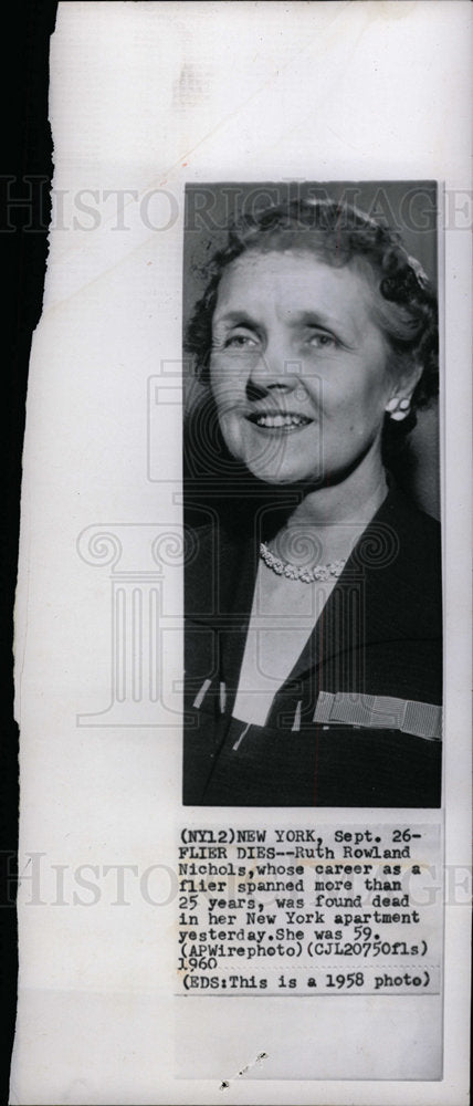 1960 Ruth Rowland Nicholas dead New York-Historic Images