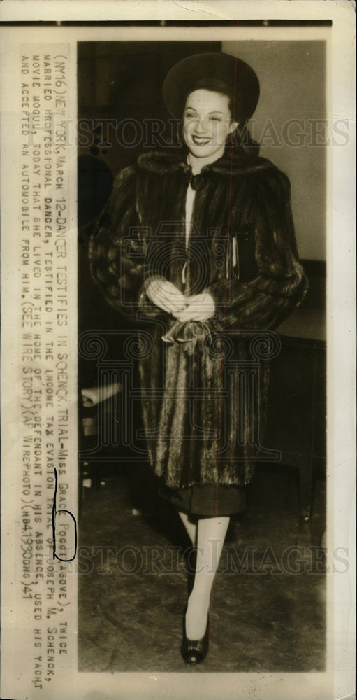 1941 Grace Poggi actress dancer testifies - dfpd27767 - Historic Images