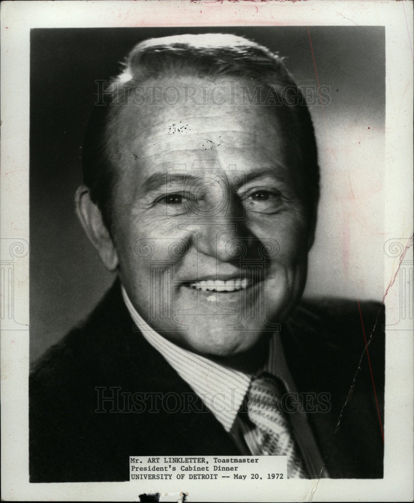 1975 Press Photo ART LINKLETTER Toastmaster - Historic Images