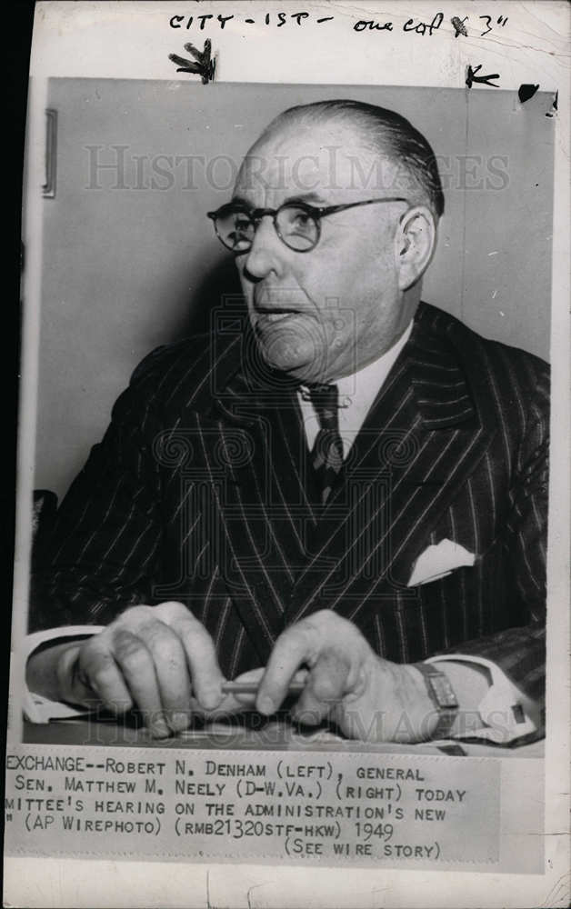 1949 Press Photo Matthew M. Neely Senator West Virginia - Historic Images