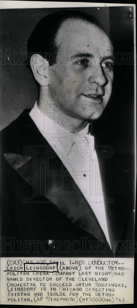 1949 Press Photo Erich Leinsdorf Conductor - Historic Images