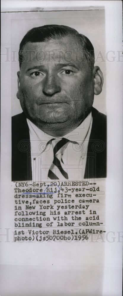 1956 Theodore Rij Arrest Victor Riesel - Historic Images