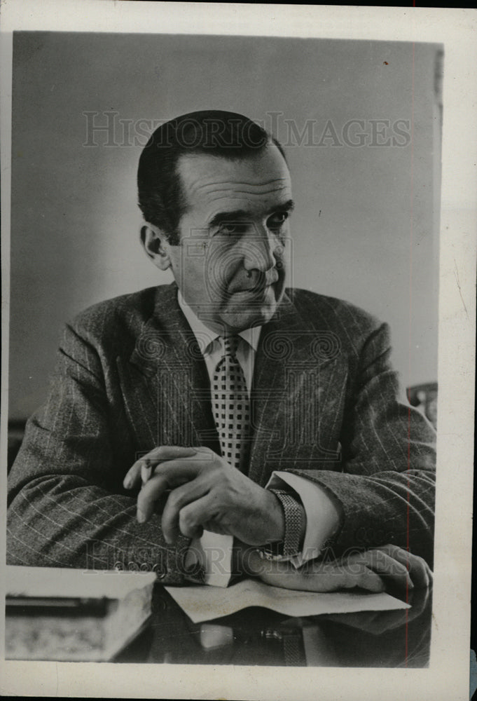 1959 Press Photo Edward Murrow broadcast journalist - Historic Images