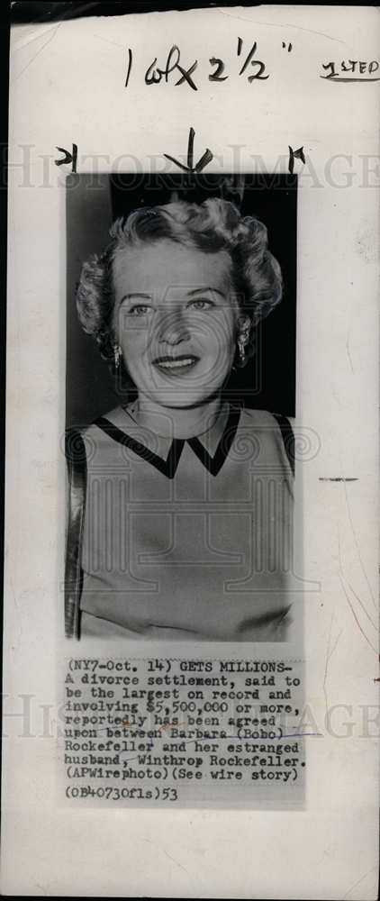 1953 Press Photo winthrop rockefeller divorce - dfpd39729- Historic Images