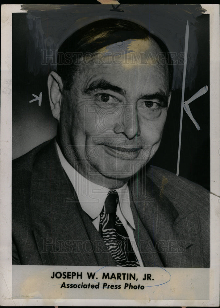 1947 Press Photo JOSEPH W MARTIN Republican Congressman - Historic Images
