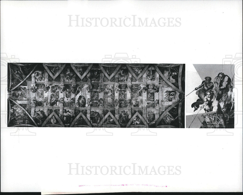 1971 Press Photo Michelangelo Sistine Ceiling New York - Historic Images