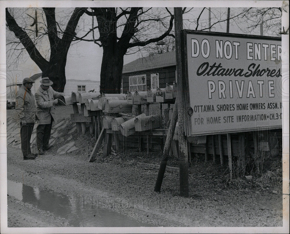 1960 Press Photo Post Office on the  Lost Peninsula - Historic Images