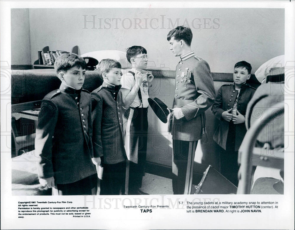 1981 Press Photo TAPS, Timothy Hutton, Brendan Ward - Historic Images