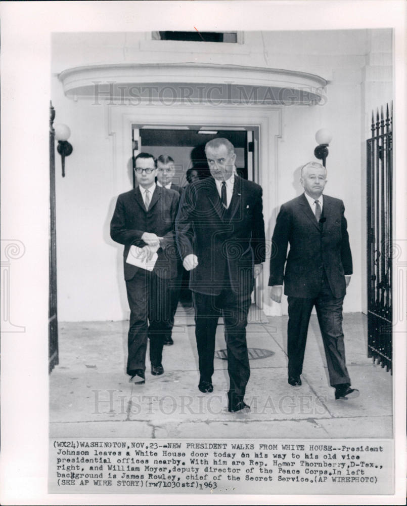 1963 Press Photo Johnson President - Historic Images