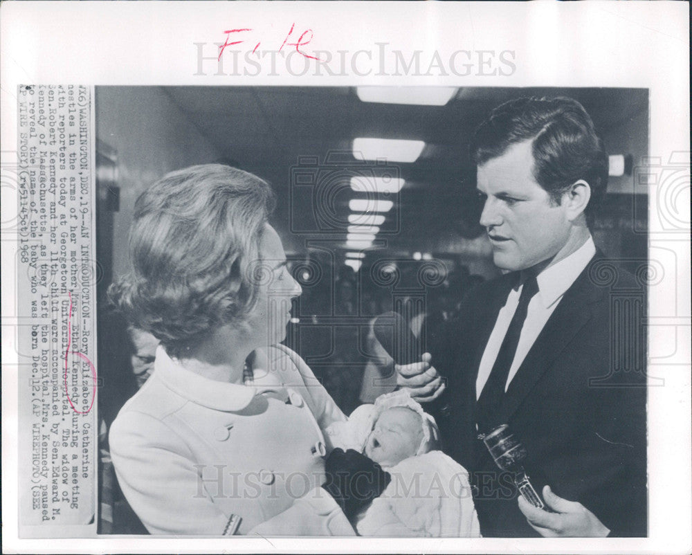 1968 Press Photo kennedy Rory ethel widow robert john - Historic Images