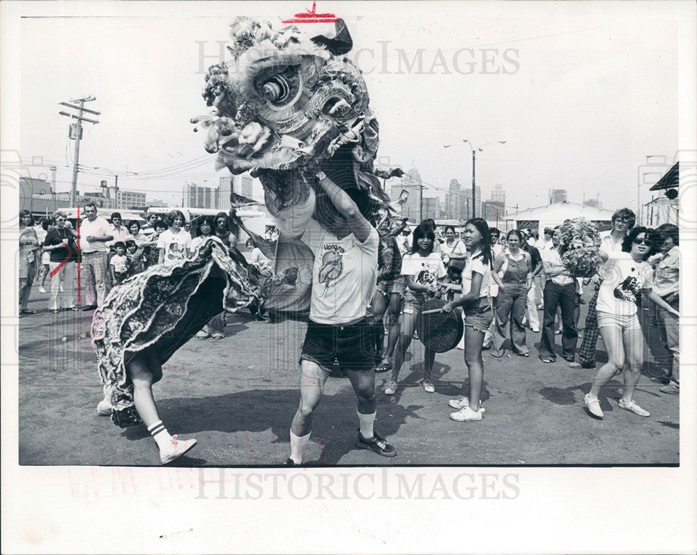 1975 ethnic festival lion dance far east-Historic Images