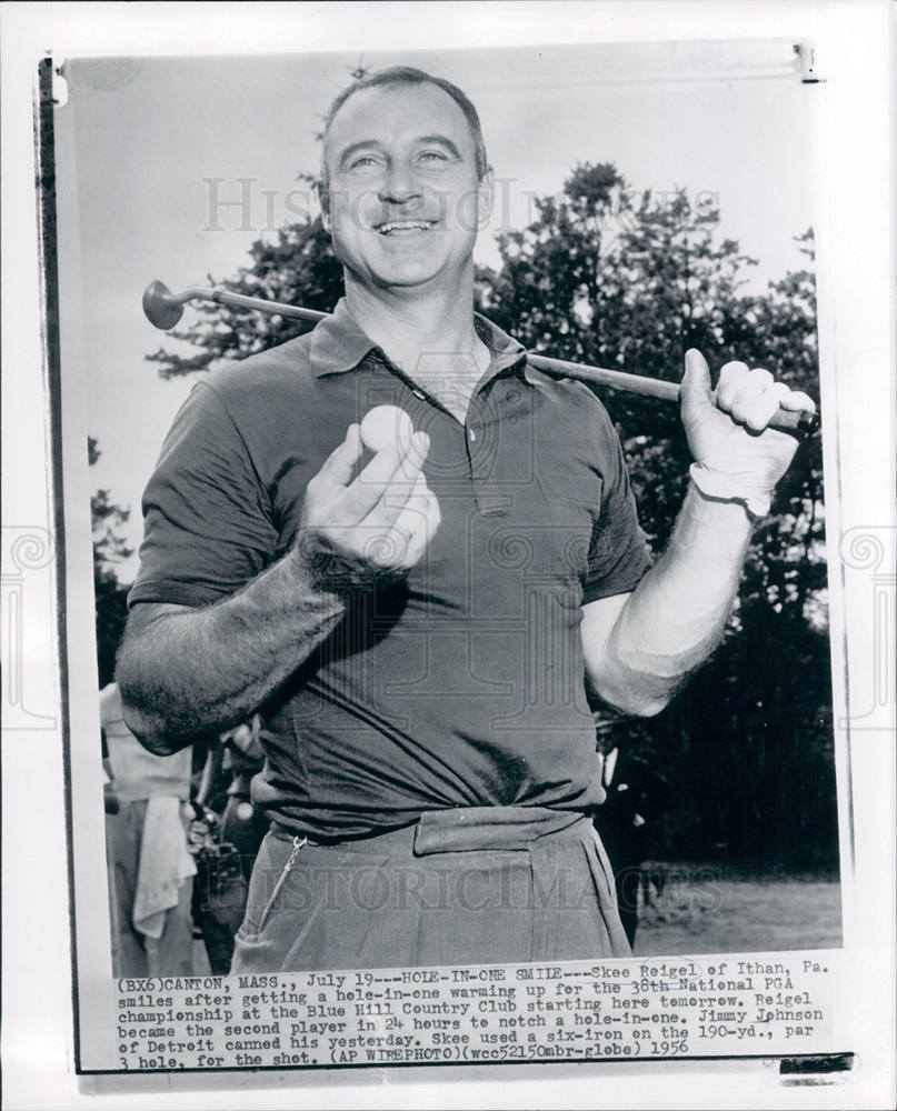 1956 Press Photo Skee Riegel golfer - Historic Images