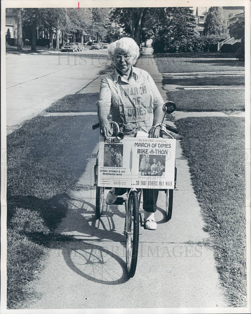 1972 Press Photo March of Dimes Bike-A-Thon charity - Historic Images