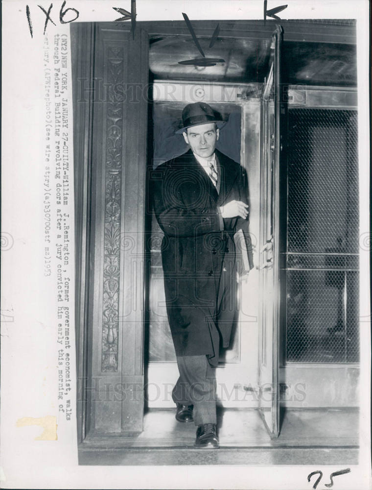 1953 Press Photo William.J.Ramington - Historic Images