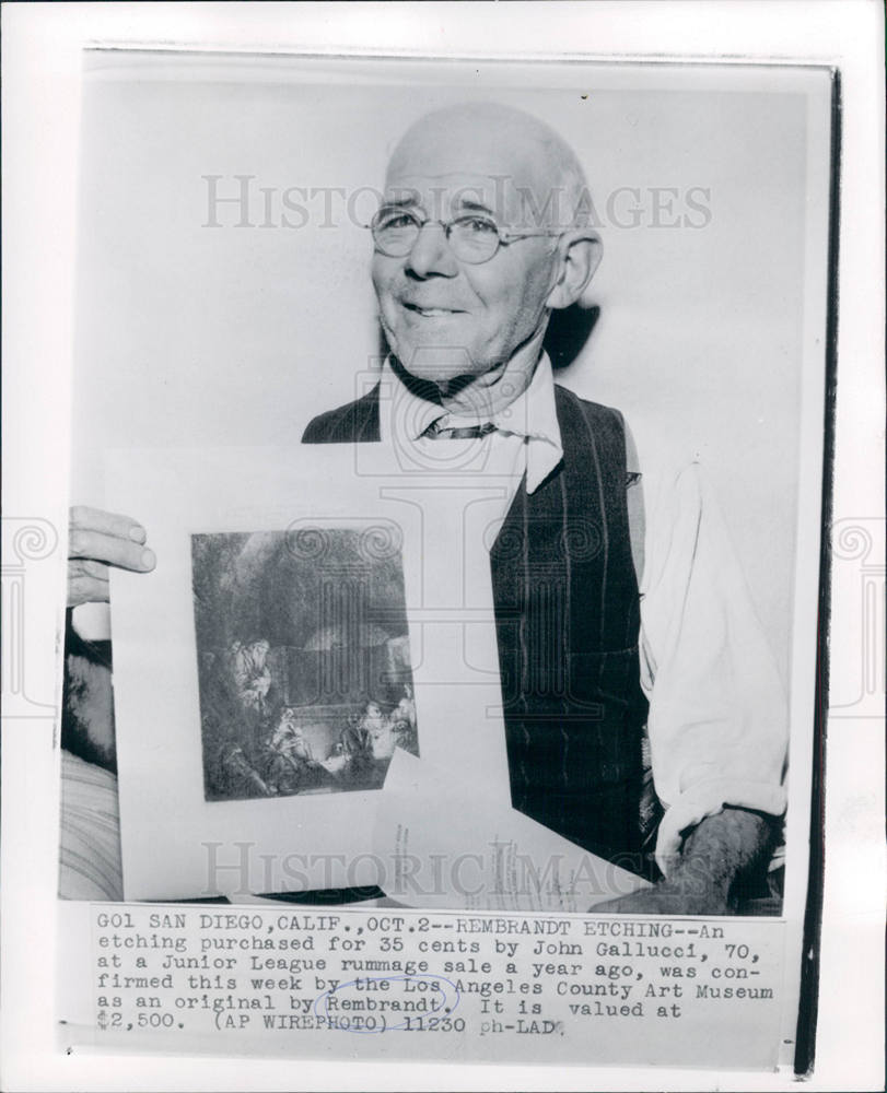 1955 Press Photo Rembrandt Harmenszoon Dutch painter - Historic Images