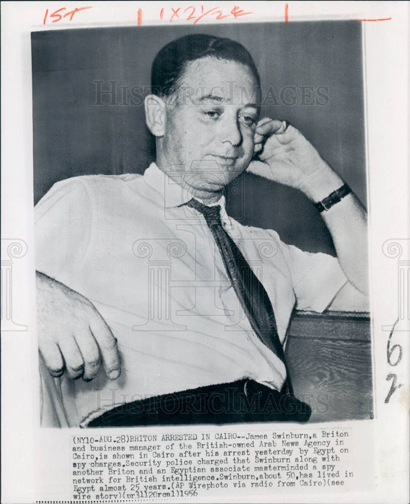 1956 Press Photo James Swinburn 1956 - Historic Images